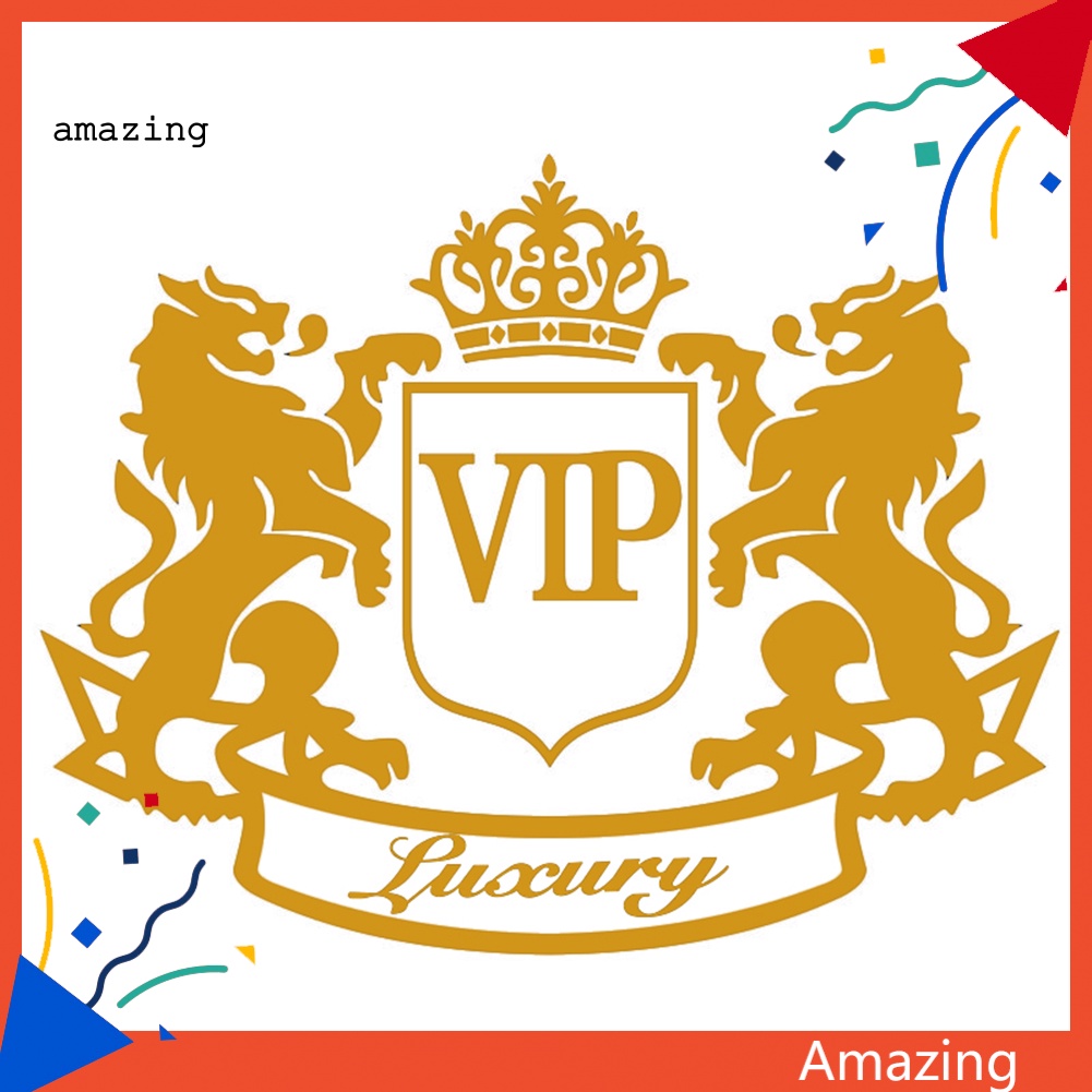 Đề Can Phản Quang Dán Trang Trí Xe Hơi / Xe Máy Hình Hai Vương Miện Sư Tử VIP
