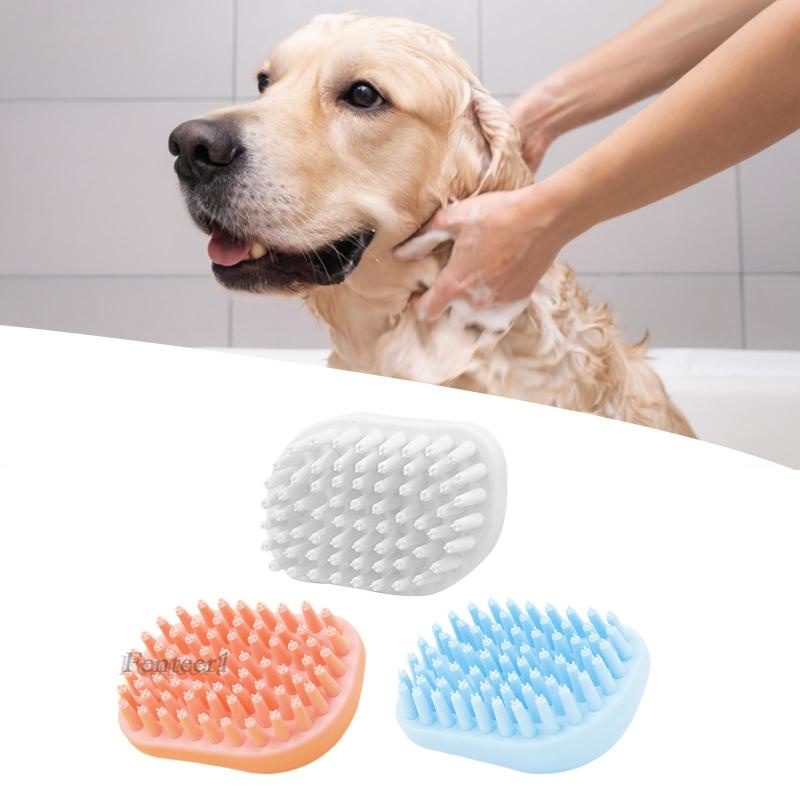 1 Bàn Chải Massage Tắm Cho Thú Cưng Màu Trắng