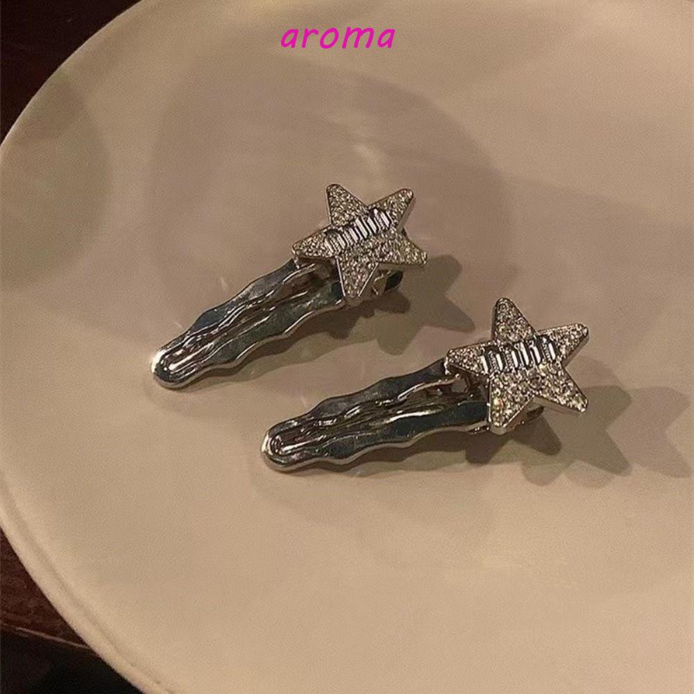 Kẹp Tóc Hình Ngôi Sao Đính Đá Màu Hồng Thời Trang Cho Nữ