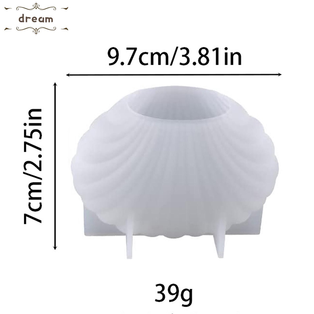 【DREAMLIFE】Shell Candle Mold Supplies 3D Craft Diy Handmade Home Decoration Resin