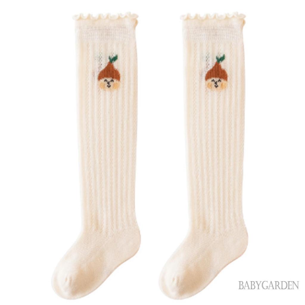 Vớ Dài Qua Gối Chống Trượt Thoáng Khí In Họa Tiết Hoạt Hình Dễ Thương Cho Bé 0-2 Tuổi