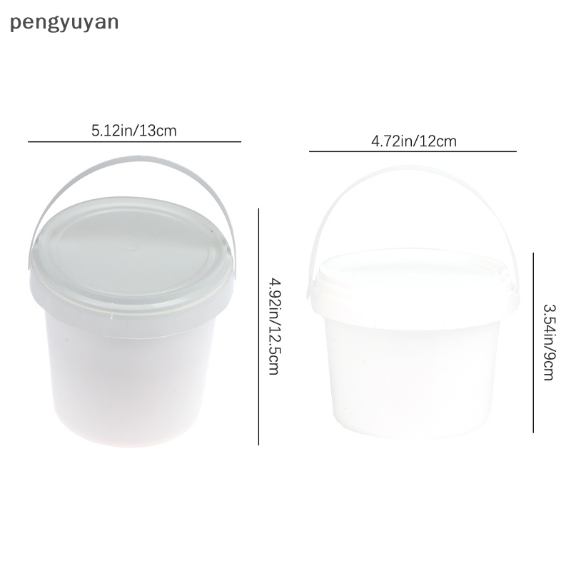 Xô Nhựa Trong Suốt Có Nắp Và Tay Cầm 500 / 1000ML