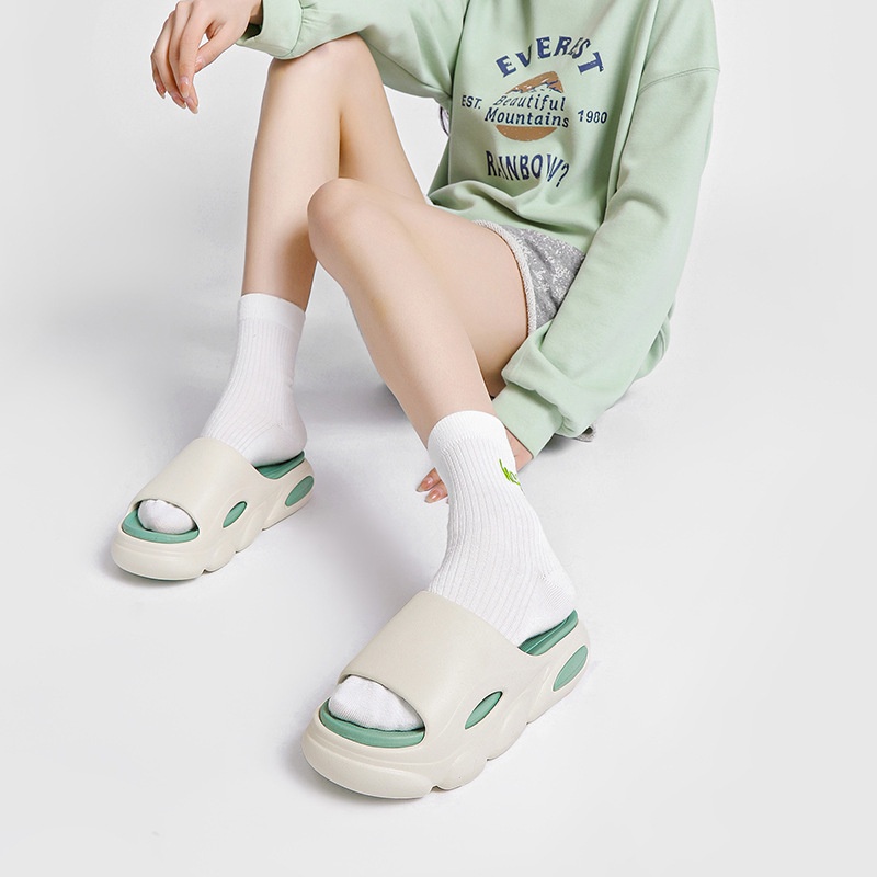 Dép Sandal Đế Dày 4.0 Stepping on Shit Hai Màu Đế Dày Tăng Chiều Cao Mùa Hè Ngoài Trời Cho Nam [Bu