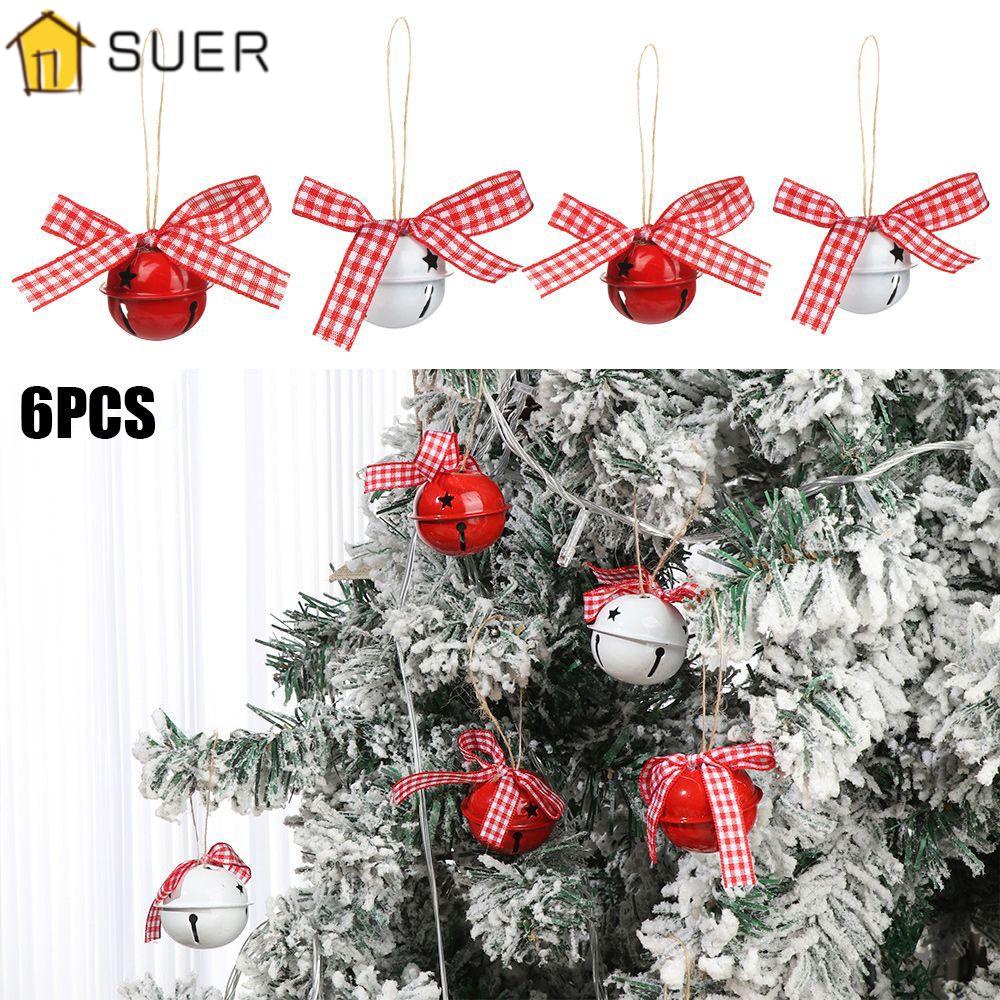SUENIN Set 6 Chuông Giáng Sinh Dễ Thương 4cm
