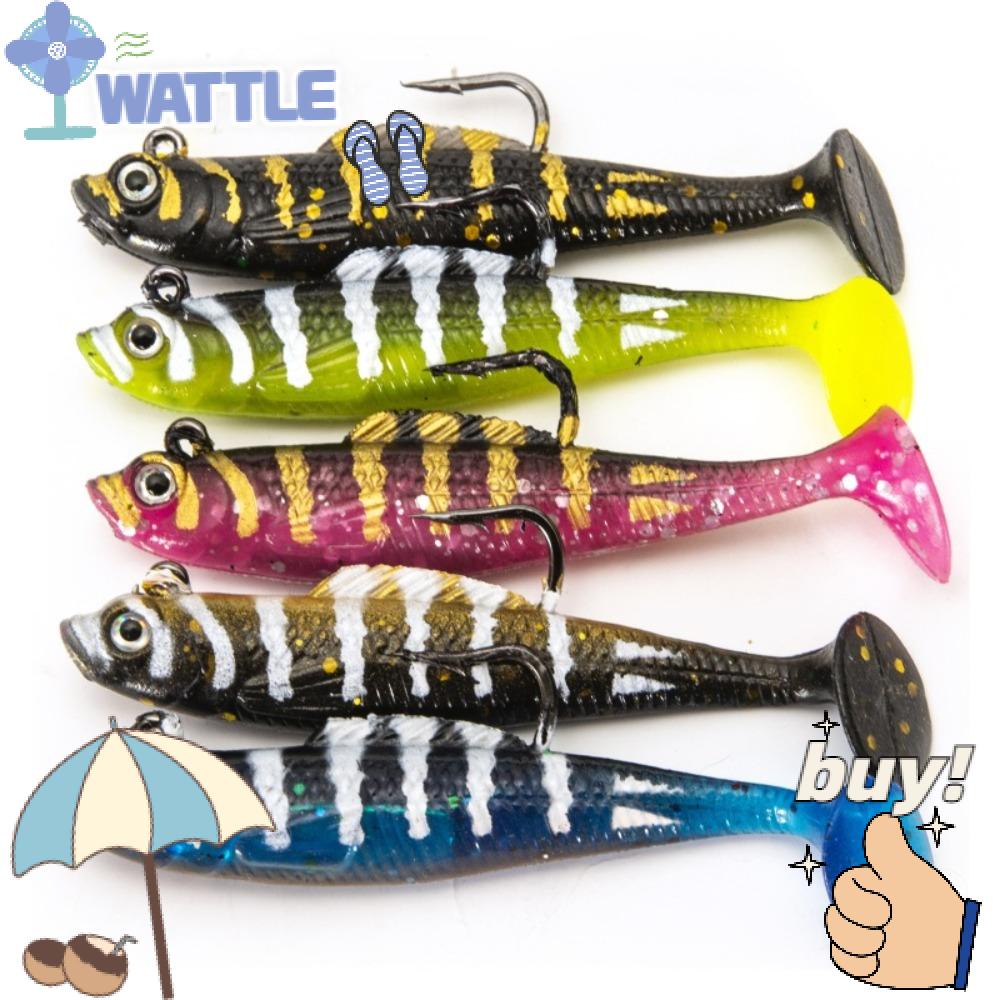 WTTLE Set 3 Mồi Câu Cá Mềm 6cm 5.5g Chuyên Dụng