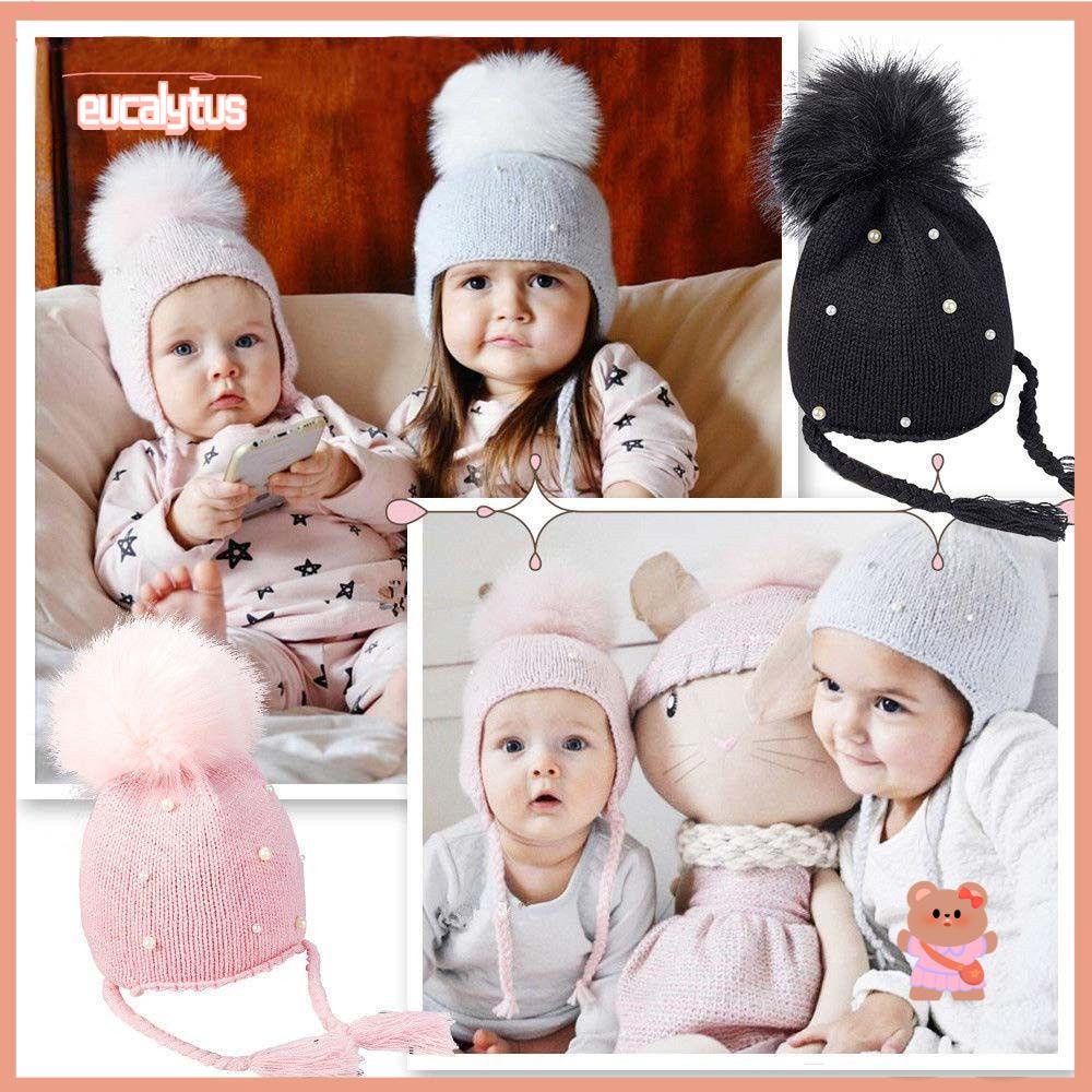 EUTUS Hàng Mới Về Mũ Dệt Kim Dày Ấm Áp Cho Bé