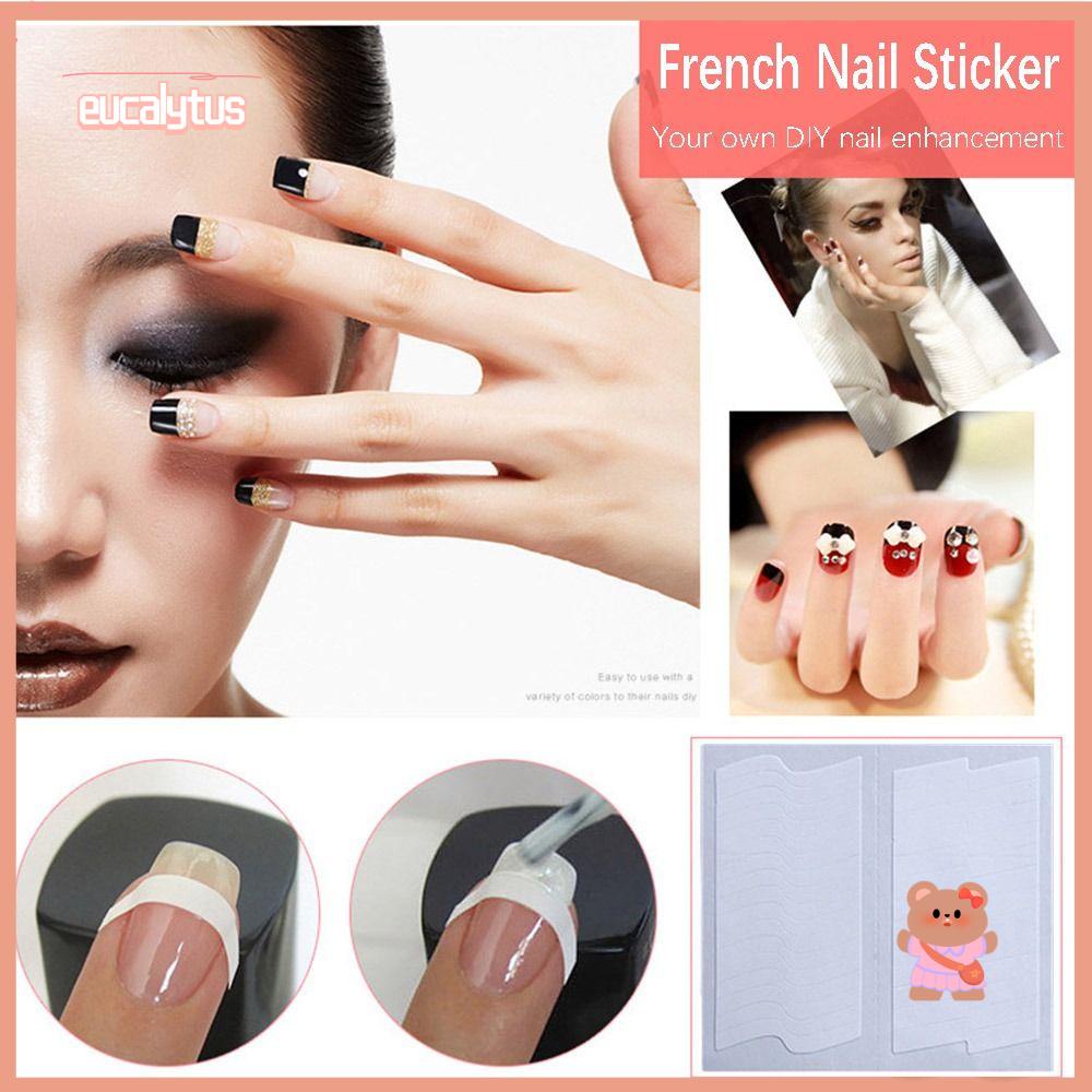 EUTUS Set 50 Sticker Dán Móng Tay Tự Dính Hình Mặt Cười