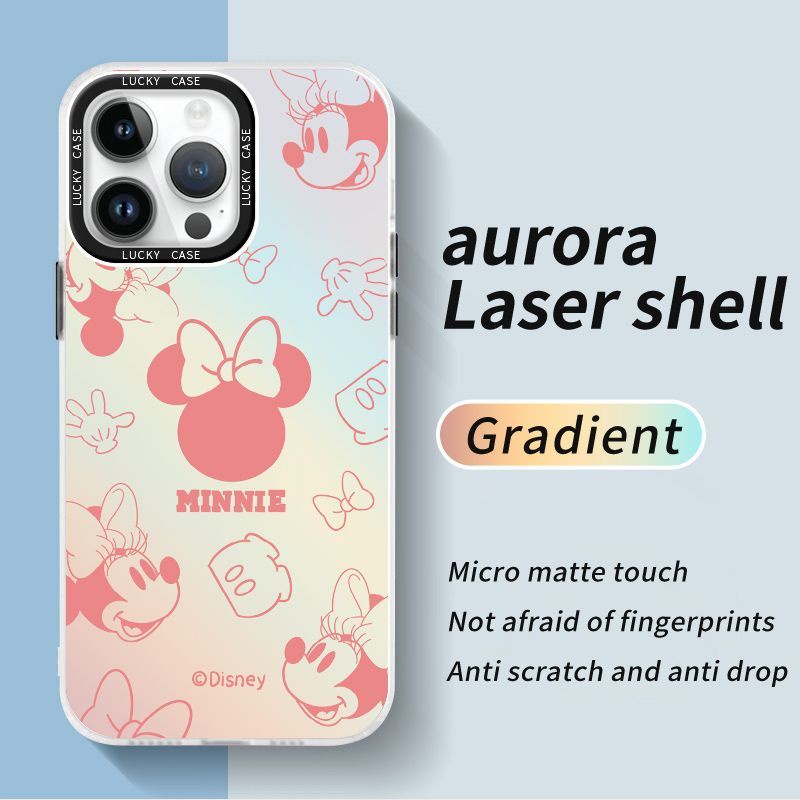 Ốp Điện Thoại Màu Laser Họa Tiết Đầu To Minnie Cho Iphone Xr128Plus 1314IMD promax Apple 2UUU