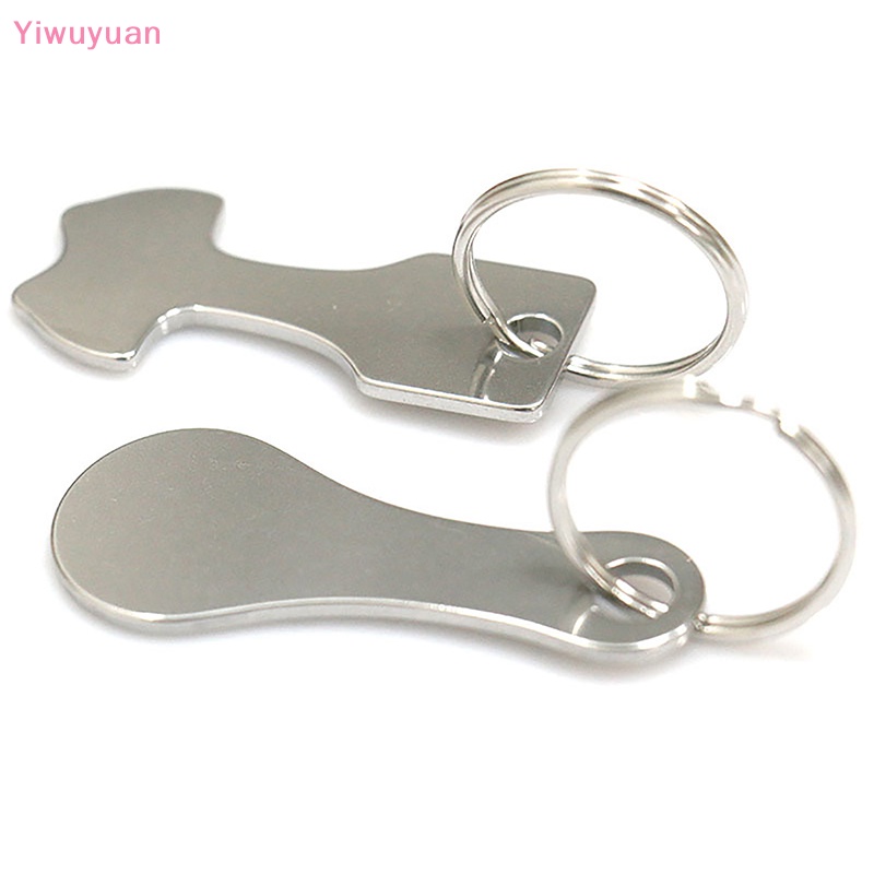 < Yiwuyuan > Móc Chìa Khóa Xe Đẩy Mua Sắm Bằng Hợp Kim Tái Chế Ch