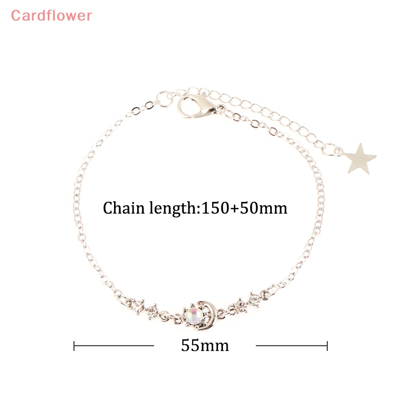 < Cardflower > Vòng Tay Hình Trăng Sao Cá Tính Cho Nữ Sinh