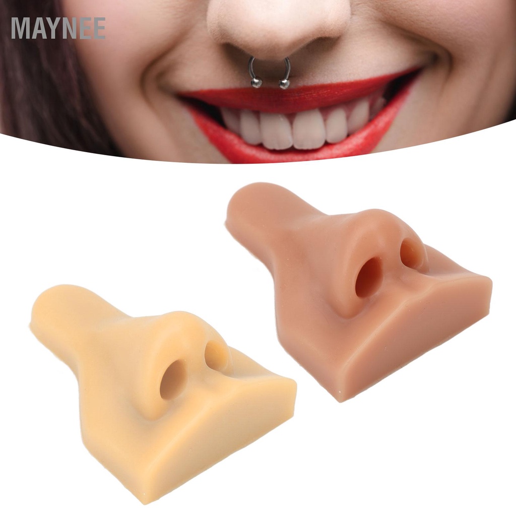 MayneeMô Hình Mũi Silicon 3D Linh Hoạt Mô Hình Thực Hành Mũi Giả Để Luyện Tập Khâu Trang Sức Màn Hình snowa