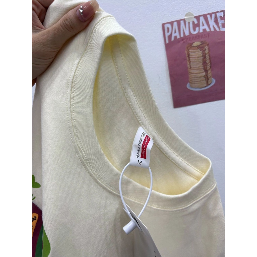 Áo Thun Cotton Tay Ngắn Dáng Rộng Phong Cách Mỹ Thời Trang Mùa Hè Cho Nữ