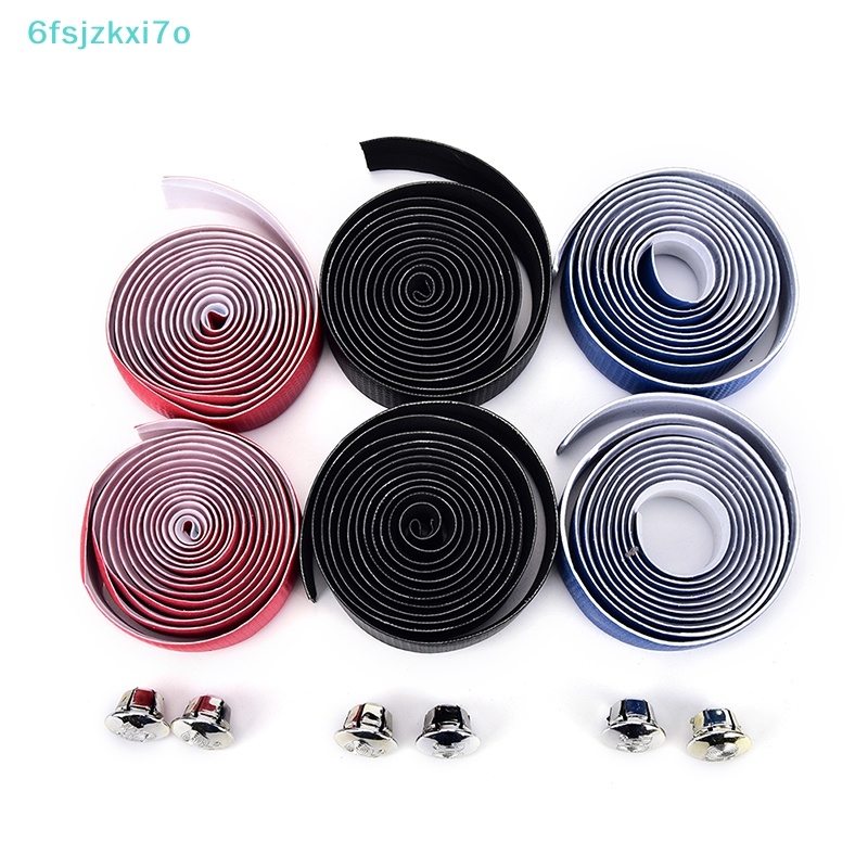 2 chiếc băng quấn tay lái nút chai xe đạp + dây đai sợi Carbon 2 thanh