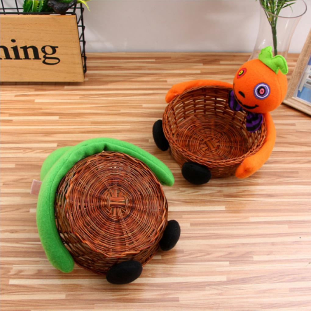 Giỏ Đựng Kẹo Hình Mèo Đen / Bí Ngô / Phù Thủy / Ma Trang Trí Halloween