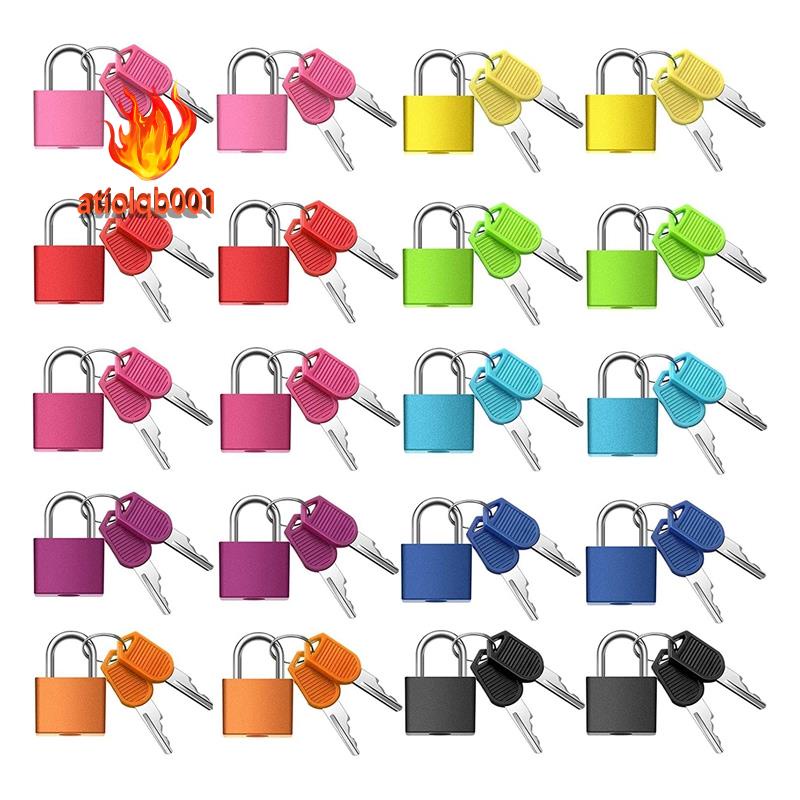 Set 20 Ổ Khóa Hành Lý Bằng Hợp Kim Thép + ABS Nhiều Màu Kèm Chìa Khóa Tiện Dụng