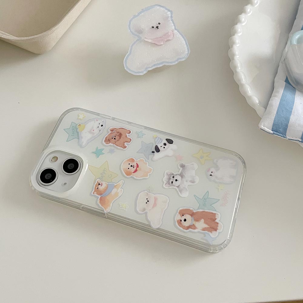 Ốp Điện Thoại Cứng Họa Tiết Chú Chó Cho IPhone 11 12 12Pro 12ProMax 13 13Pro 13ProMax 14 14Pro 14ProMax