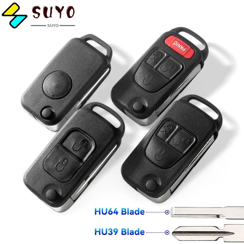 SUYO Vỏ Chìa Khóa Điều Khiển Từ Xa HU39 HU64 1 / 2 / 3 / 4 Nút Cho Mercedes Benz B200 A160 W124 W202 W210