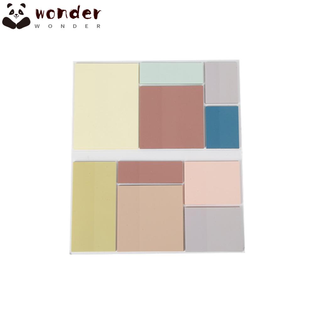 WONDER Giấy Dán Ghi Chú Trong Suốt 6 Kích Cỡ Tiện Dụng Cho Văn Phòng