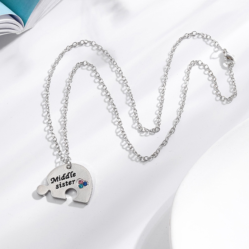 Ygt Set 3 Vòng Cổ Hình Học Ghép Hình Trái Tim Từ Tính Thời Trang Cho Bé