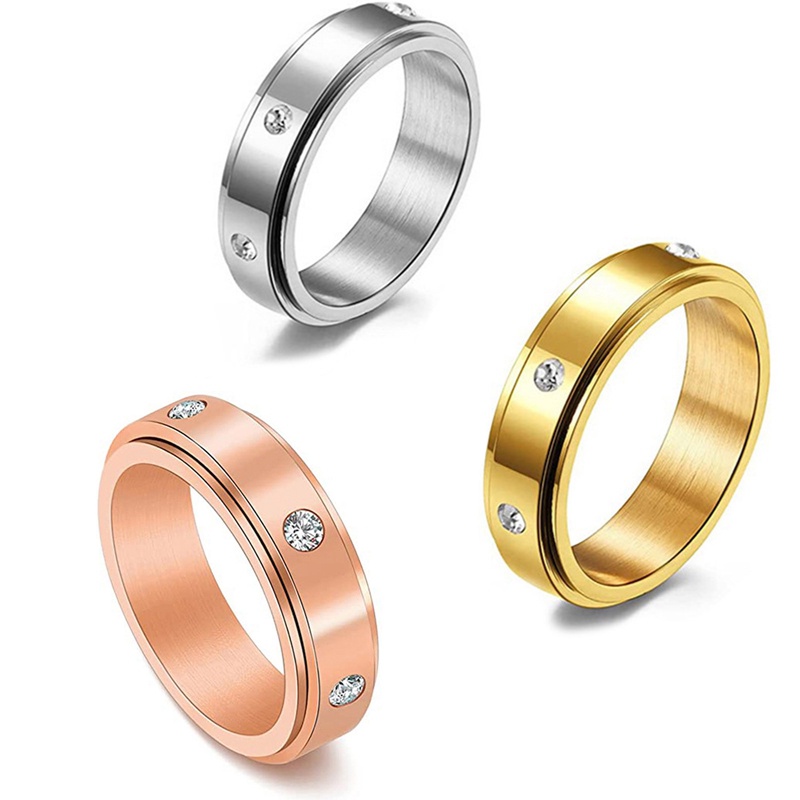 Ygt Nhẫn Xoay Bằng Thép Titan Giúp Giảm Căng Thẳng Dành Cho Nam Và Nữ