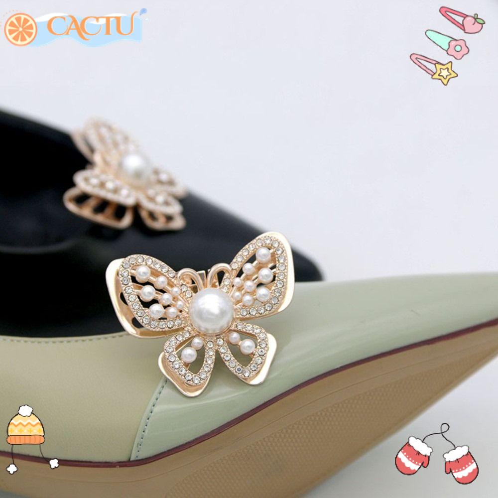 CACTU 1 Phụ Kiện Trang Trí Túi Xách Hình Giày Cao Gót Và Bươm Bướm