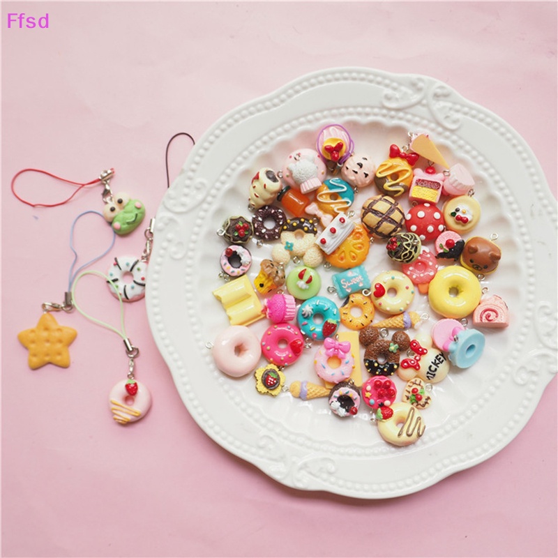 Bộ 30 Mặt Dây Chuyền Hình Bánh Kem Mini DIY