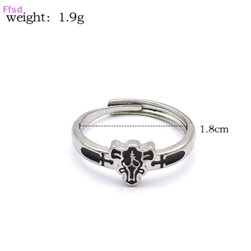 {Ffsd} Nhẫn Hợp Kim Hóa Trang Hoạt Hình Black Clover Quartet Knights Demon Asta Có Thể Điều Chỉnh Làm Quà Tặng Trang Sức Unisex