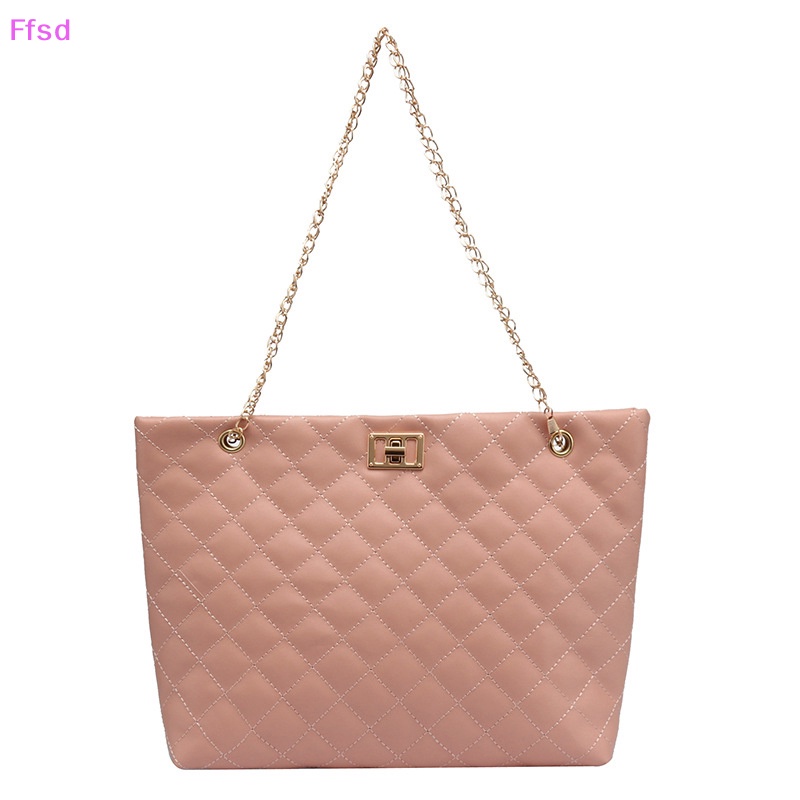 Túi Đeo Chéo Vai Bằng Da Cỡ Lớn Họa Tiết Kim Cương Cho Nữ