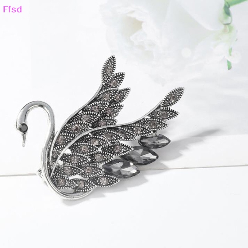 Ghim Cài Áo Hình Thiên Nga Đính Đá Zircon Thanh Lịch Thời Trang Cho Nữ