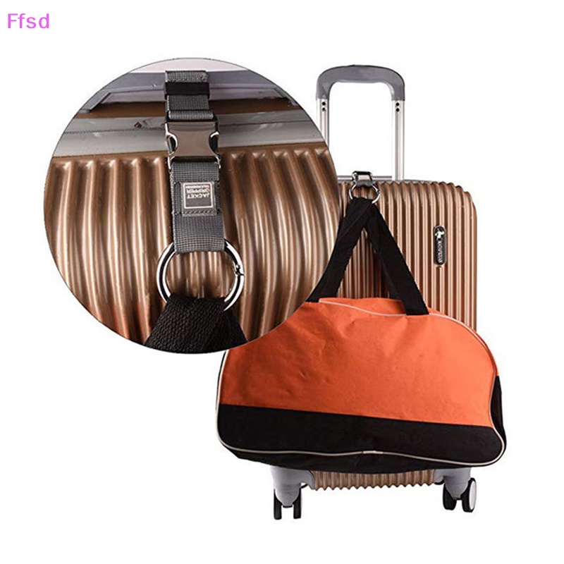 {Ffsd} Giá Đỡ Hành Lý Xách Tay Bằng Kim Loại Màu Đen Nhỏ Gọn Chống Trộm