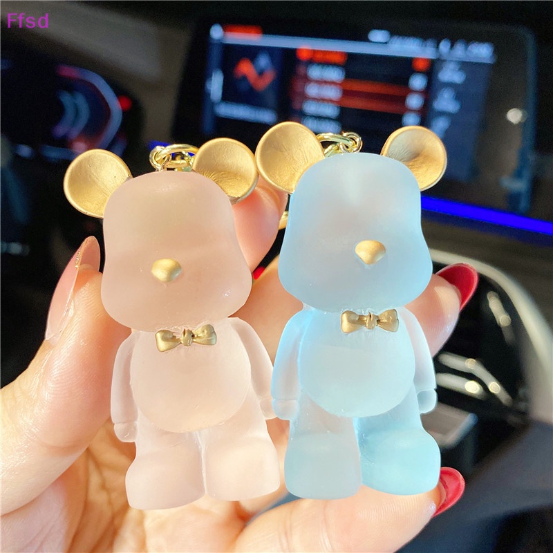 Móc Khóa Xe Hơi / Móc Chìa Khóa Hình Gấu Thắt Nơ Trong Suốt Đáng Yêu Hợp Thời Trang Cho Nữ {Ffsd}