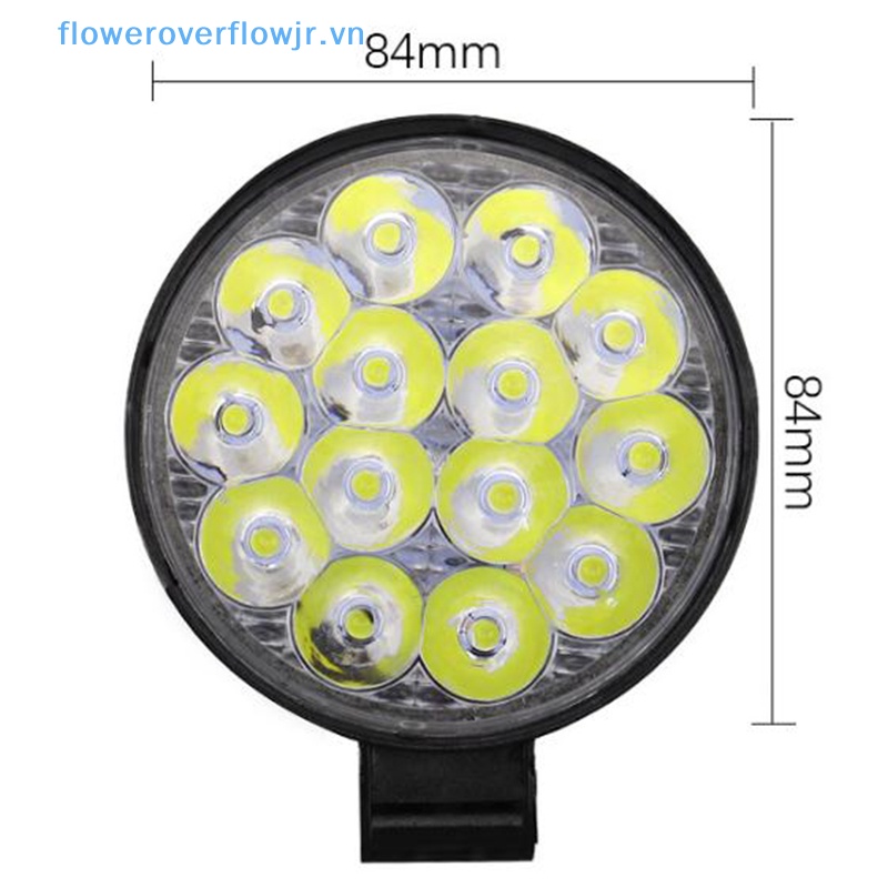 1 Hộp Đèn LED Tròn 42W 14 Bóng Phá Sương Mù Cho Oto SUV ATV