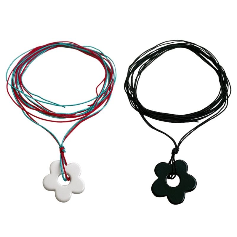 Dây Xích Đeo Hông Bằng Acrylic Dệt Hình Hoa Rỗng Có Thể Điều Chỉnh Cho Nữ