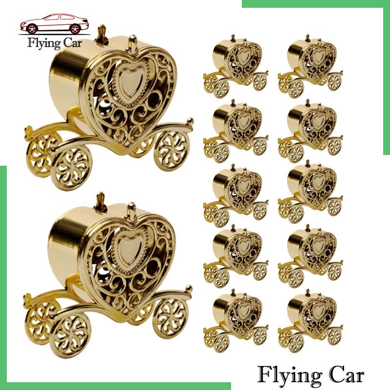 Bộ 12 Hộp Đựng Kẹo Hình Trái Tim Dùng Trang Trí Bàn Tiệc