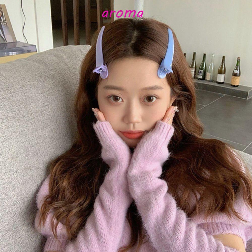 AROMA Kẹp tóc hỗ trợ rửa mặt Hoạt Hình Màu Kẹo Phong Cách Hàn Quốc Cho Nữ