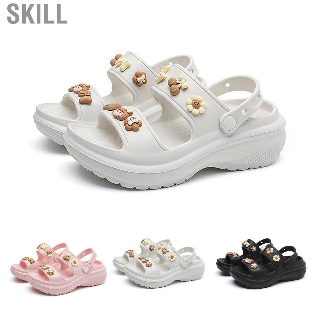 Skill Women Sandal  Textured Bottom EVA Thick Soled Flat Slipper for Travelling