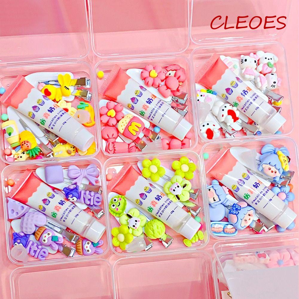 CLEOES Hộp Keo Dán Kẹp Tóc DIY Sáng Tạo Nhiều Màu Sắc Cho Điện Thoại