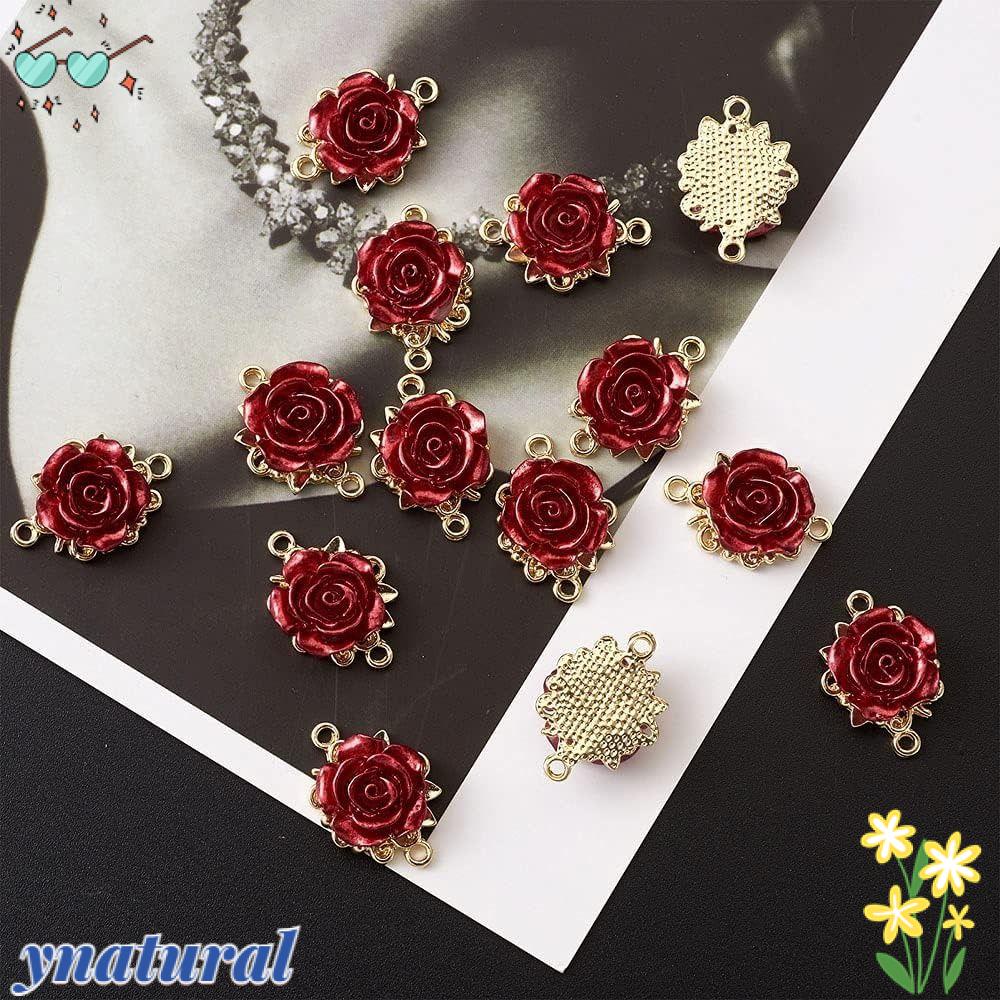 YNATURAL Set 30 Mặt Dây Chuyền Mạ Vàng 3D Hình Hoa Xinh Xắn