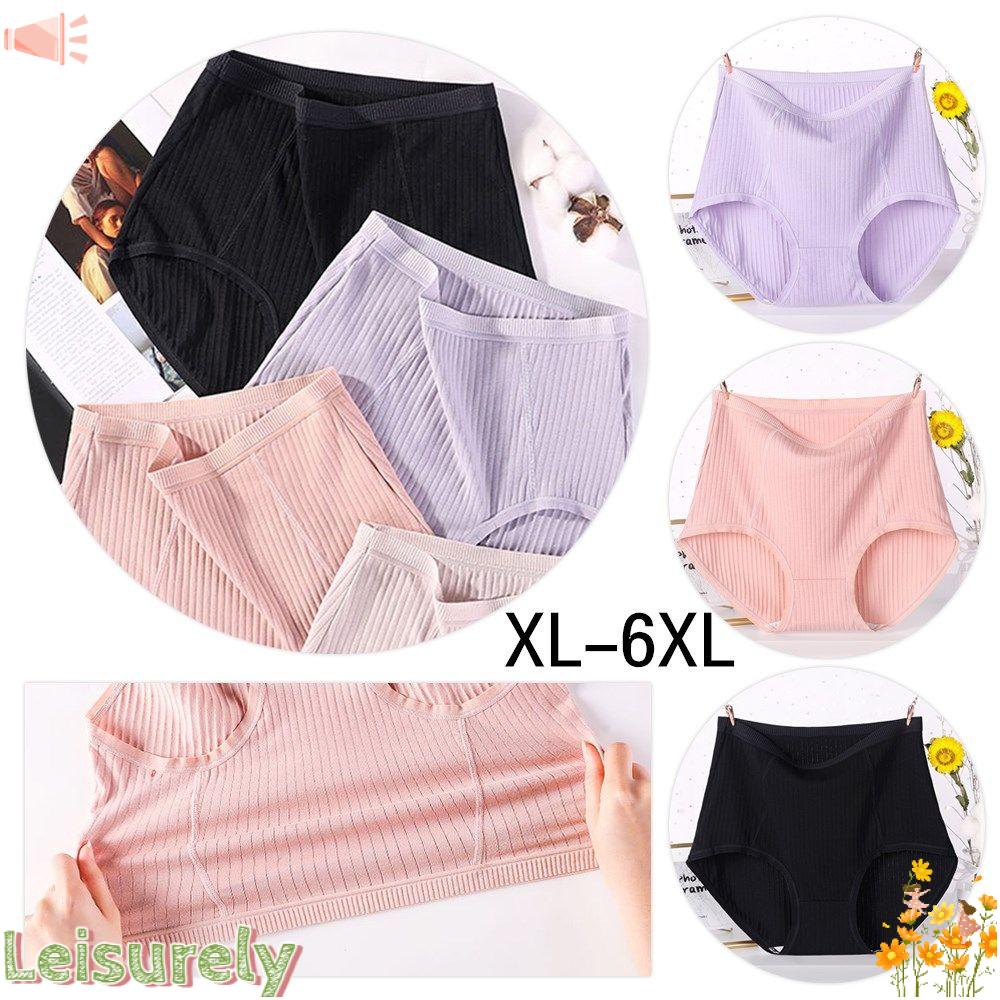 LEILY Quần Lót Lưng Cao Co Giãn Tốt Thiết Kế Xinh Xắn Cho Nữ