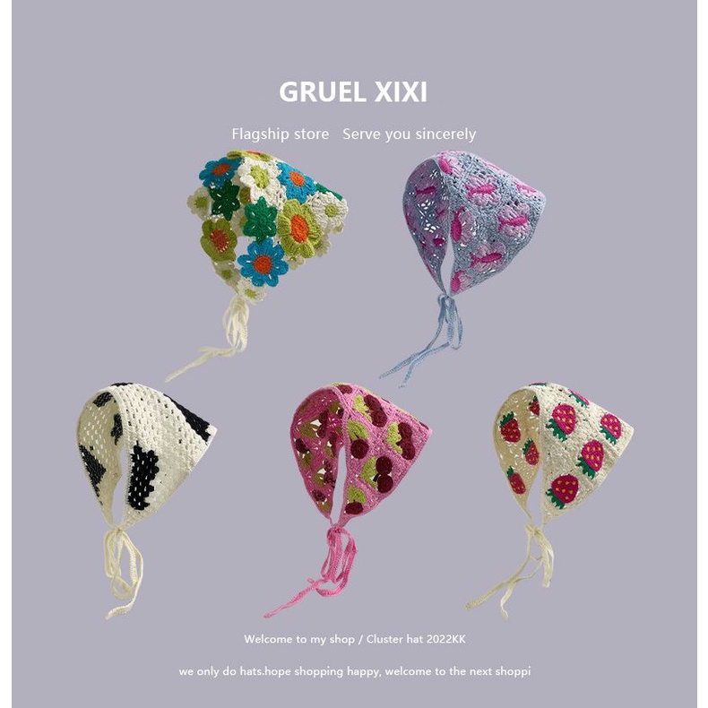 Băng Đô Cài Tóc Tam Giác Đan Tay Phong Cách Ngọt Ngào Dễ Thương Cho Nữ cxbpipi01.vn7.2