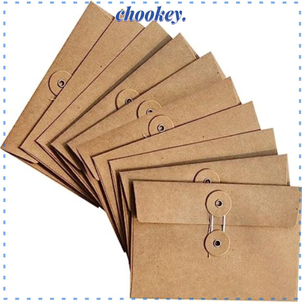 CHOOKEY Set 10 Thiệp Mời Đám Cưới Màu Nâu Phong Cách Vintage Đẹp Mắt