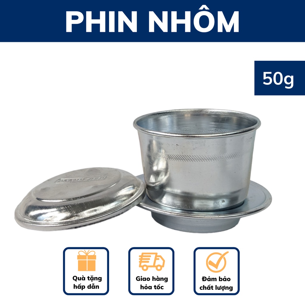 Phin nhôm pha cà phê 50g 25g phin pha cafe chuyên dụng cho quán đa dạng kích thước chất liệu dày dặn dễ dàng vệ sinh