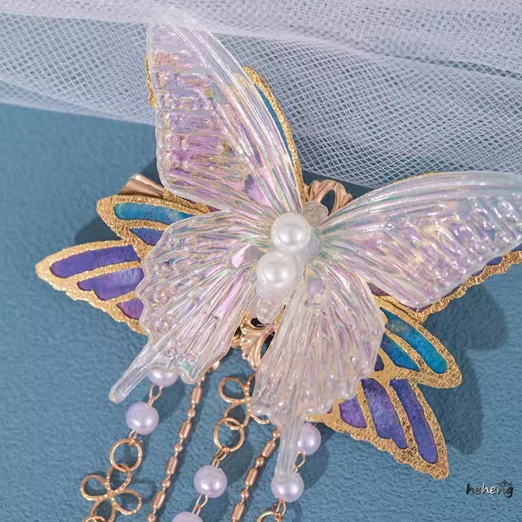 Kẹp Càng Cua Đính Ngọc Trai Hình Bướm