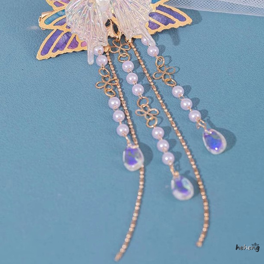 Kẹp Càng Cua Đính Ngọc Trai Hình Bướm