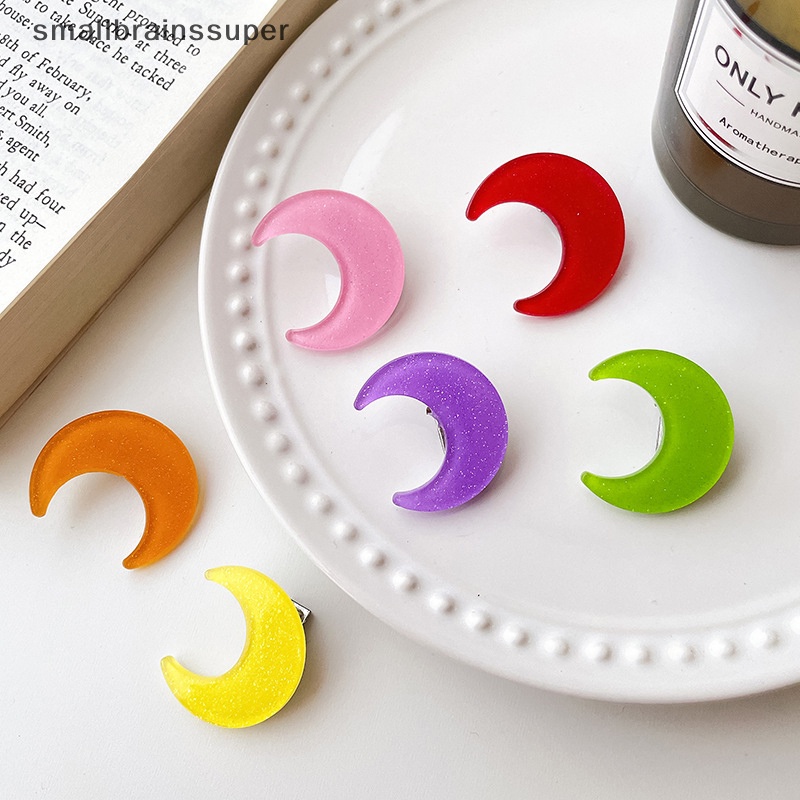 Kẹp Tóc Hình Mặt Trăng Màu Sắc Ngọt Ngào Cho Bé Gái
