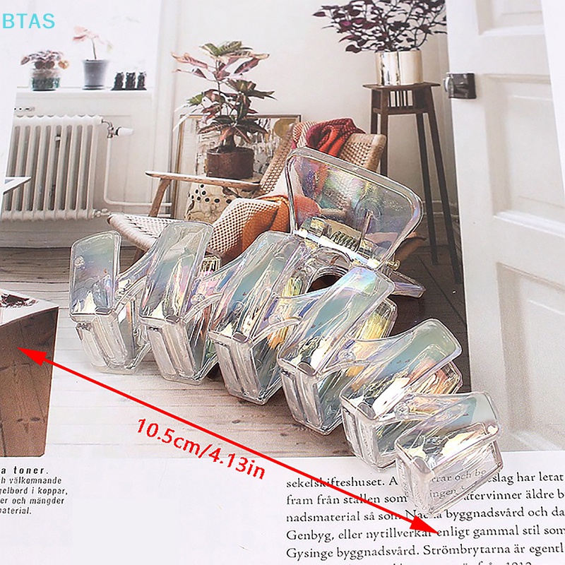 Kẹp Tóc Càng Cua Bằng Nhựa Trong Suốt Nhiều Màu Thanh Lịch Thời Trang