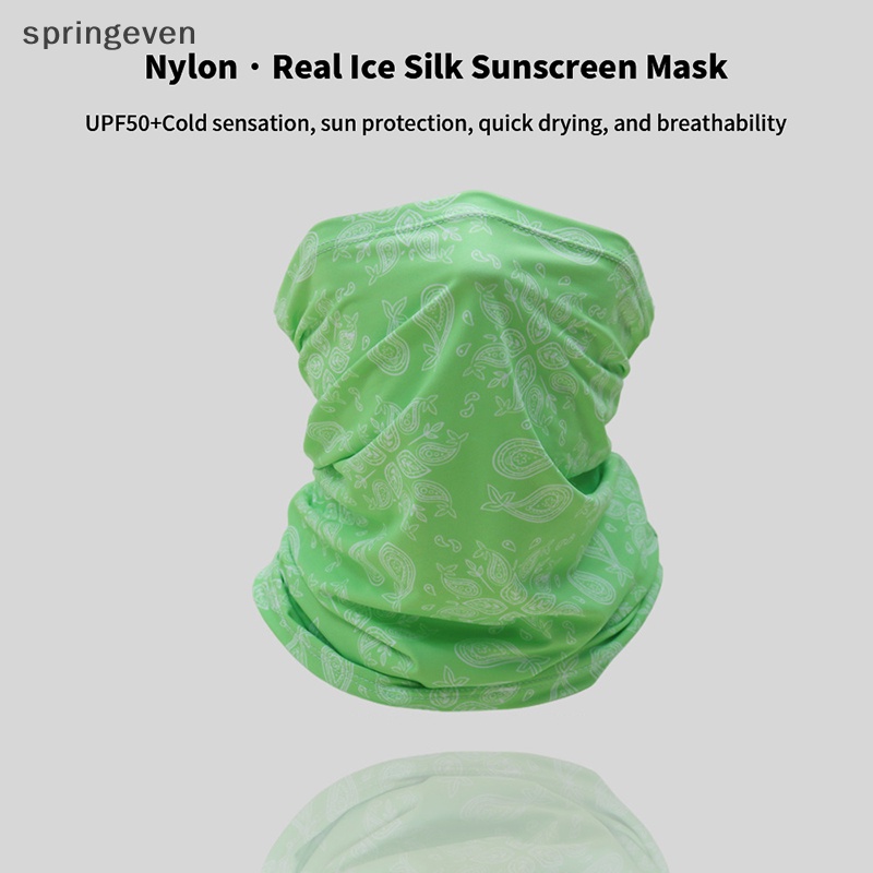 Khẩu Trang Chống Nắng Bằng Nylon Lụa Lạnh Thoáng Khí Bảo Vệ Khỏi Tia UV Cho Nam