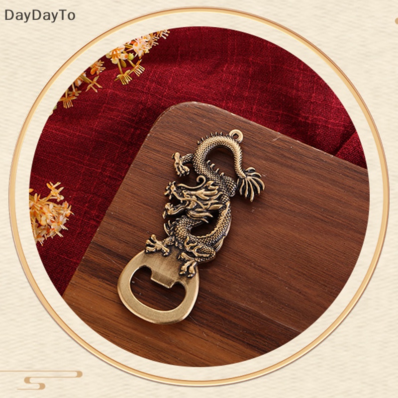 Dụng Cụ Mở Nắp Chai Hình Đầu Rồng Bằng Đồng Thau Phong Cách Cổ Điển