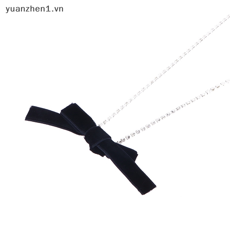 Vòng cổ Mặt Nơ Đính Đá Thời Trang Cho Nữ