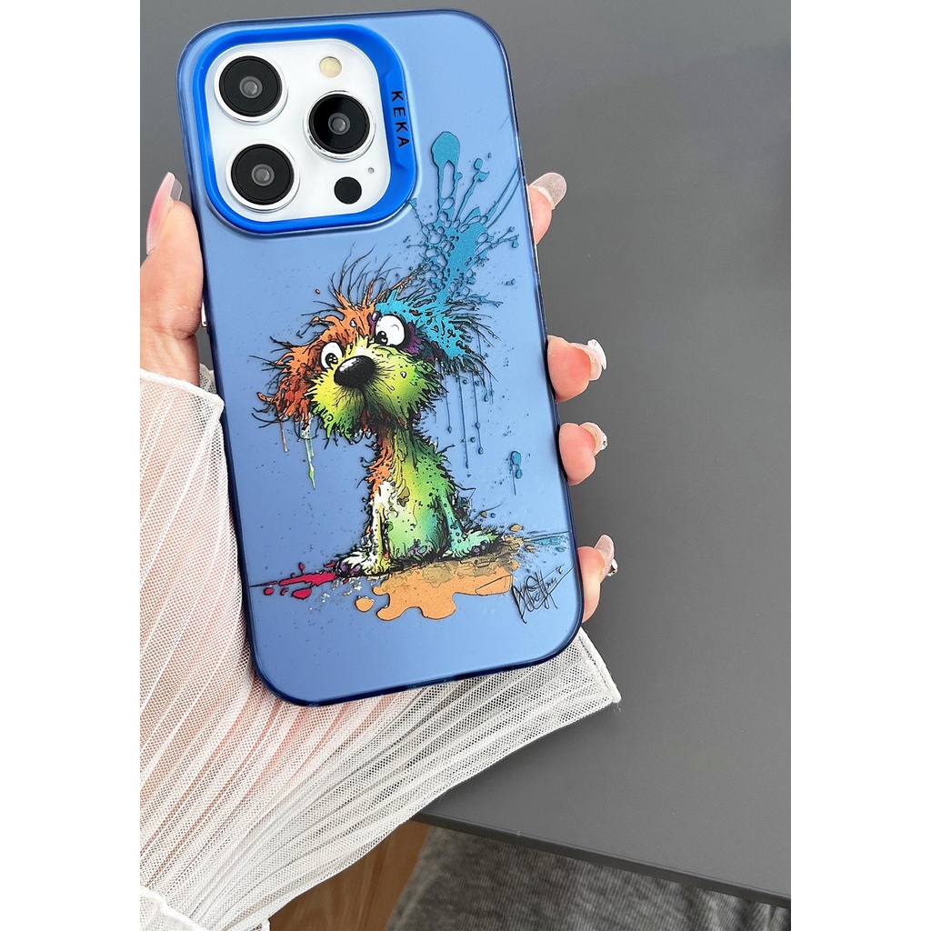 Ốp Điện Thoại IMD Hai Mặt Chống Sốc Màu Xanh Lá Cây Cho Apple IPhone 14 13 12 Pro Max